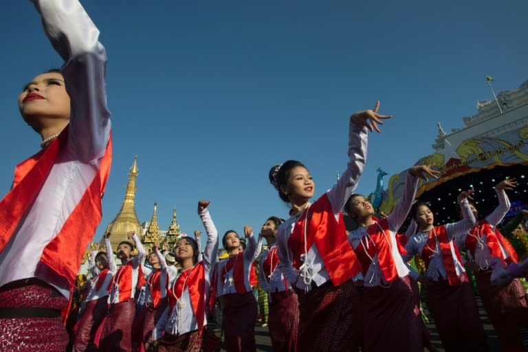 Traditional dancing is a staple of Myanmar's new year celebrations