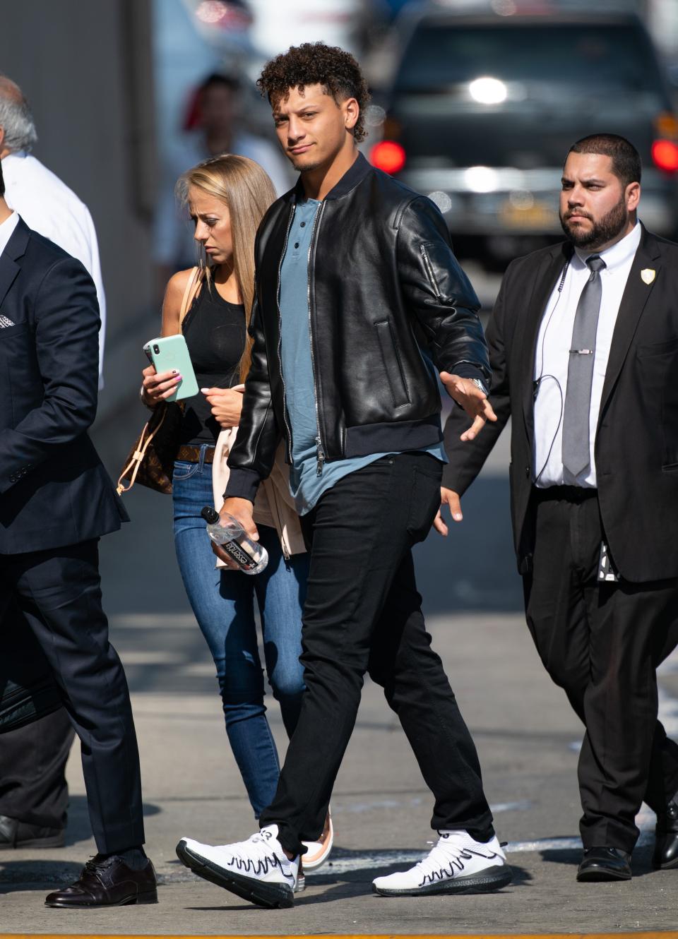 Patrick Mahomes wears sneakers in 2019