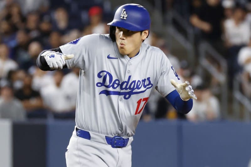 Los Angeles Dodgers designated hitter Shohei Ohtani hit his 25th home run of the season in a win over the Chicago White Sox on Wednesday in Chicago. File Photo by John Angelillo/UPI