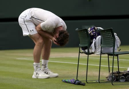 When it was over, all of the emotion pent up during a stressful fortnight was released, and Murray had trouble keeping his composure. (REUTERS/Andrew Couldridge)