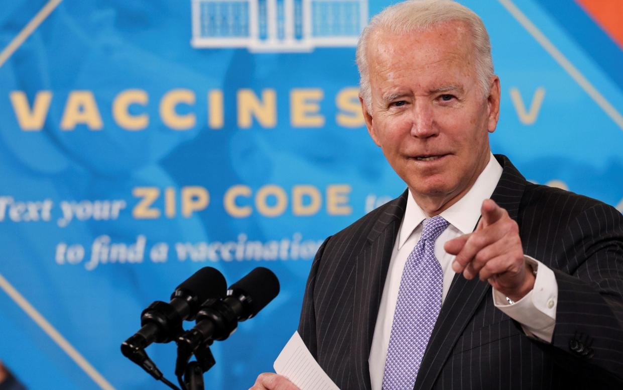 Joe Biden has told workers in the US to get vaccinated by January 4 or face taking mandatory weekly tests