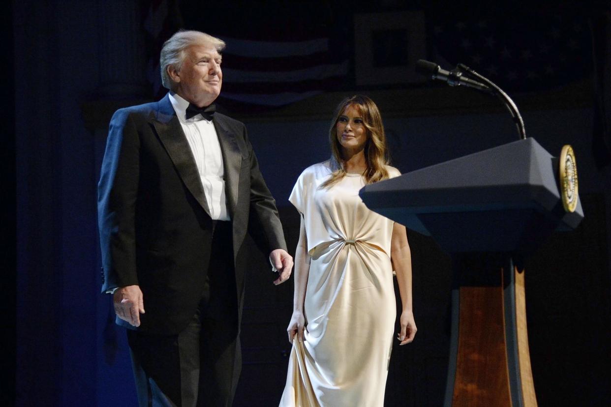 President Donald Trump and First Lady Melania Trump walk on stage during the annual gala at the Ford's Theatre earlier this year: Getty Images