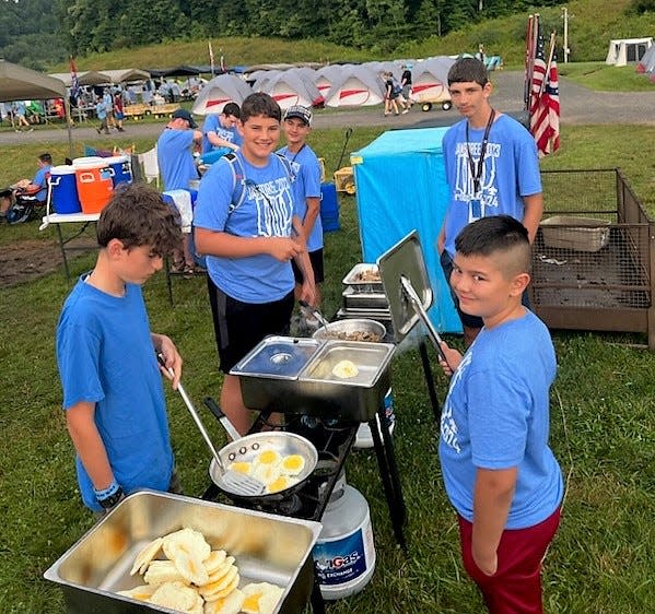 Members of Muskingum Valley Council Troop 4324 at the Boy Scouts of America National Jamboree at the Summit Bechtel Reserve in West Virginia. The troop included 26 scouts and six adults.