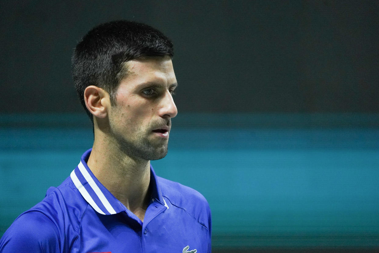 Novak Djokovic at the Davis Cup.