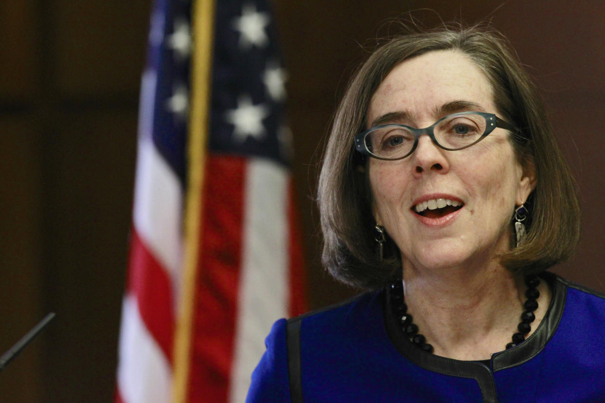 As one GOP strategist told The Associated Press, it&rsquo;s &ldquo;recall season&rdquo; for Republicans seeking a do-over of election results that favored Democrats like Oregon Gov. Kate Brown. (Photo: Steve Dipaola / Reuters)
