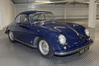 <p>This is one of two Porsche 356s in the collection, both of which are unusual in having <strong>right-hand drive</strong>. Both have 1.6-litre engines; this blue car is the 356 A that graced the Porsche stand at the 1958 Earls Court motor show; Rodger also owns a red 1962 Porsche 356 B.</p>