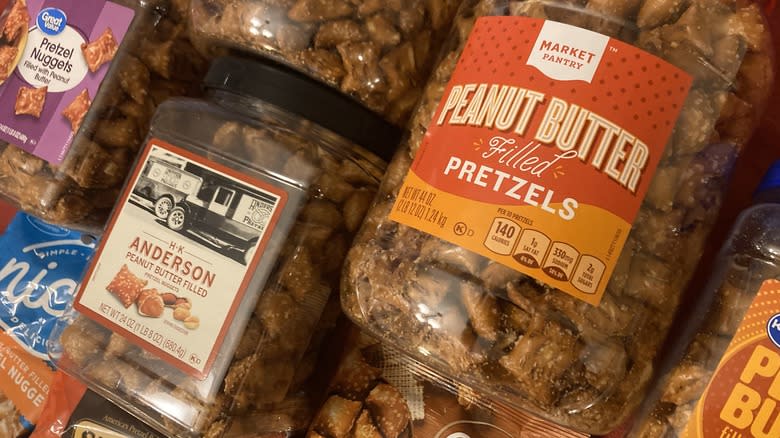 packages of peanut butter pretzels