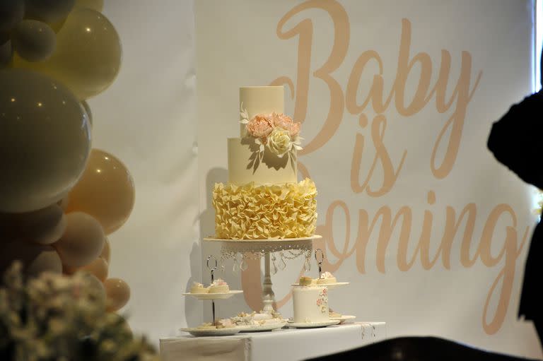 La torta en homenaje a la beba en camino