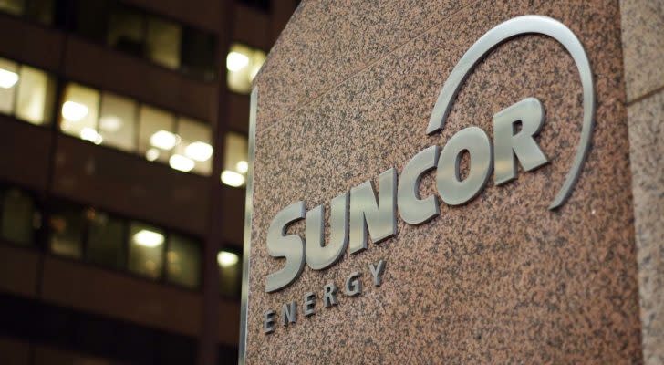 A sign for a Suncor Energy (SU) building.