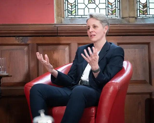 Oxford Mail: Professor Kathleen Stock speaking at the Oxford Union (Oxford Union Society)