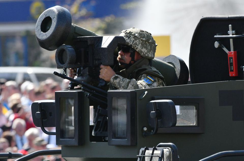 A Ukrainian serviceman 