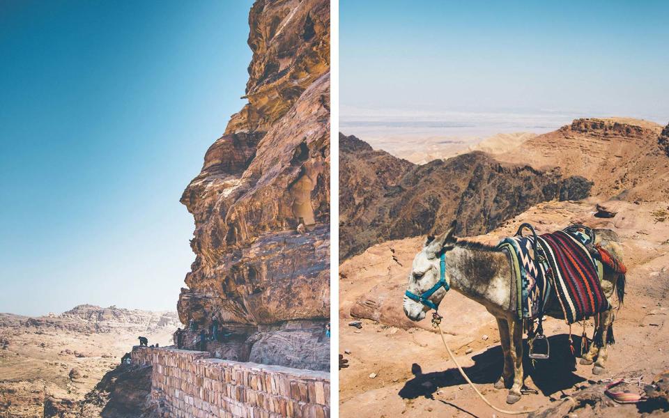 <p>“Meet Marzuk,” says Ayman, as he pets our donkey cargo support. Marzuk is owned by Ali Bdul, who I meet next, a local guide from Petra who is believed to be a direct descendent of the Nabateans. Ali’s here to lead us on our final haul to Petra. His ancestors likely lived in the caves of Petra for centuries.</p>