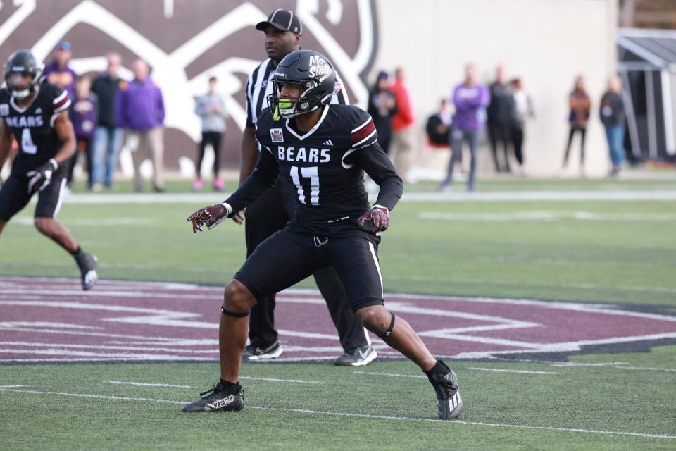 Jared Lloyd (17) registered 67 tackles this season for Missouri State, which plays in the FCS' Missouri Valley Conference.