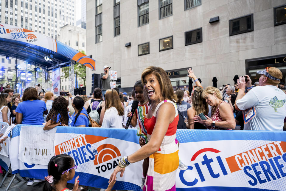 Hoda Kotb brought her daughter's Haley and Hope to the Citi Music Series on August 5, 2022 in New York. (Helen Healy / TODAY)