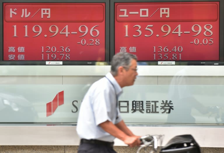 Tokyo stocks closed up 1.08% on August 27, 2015, or 197.61 points, to finish at 18,574.44