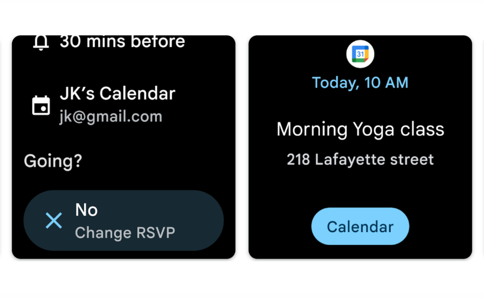 Wear OS Calendar