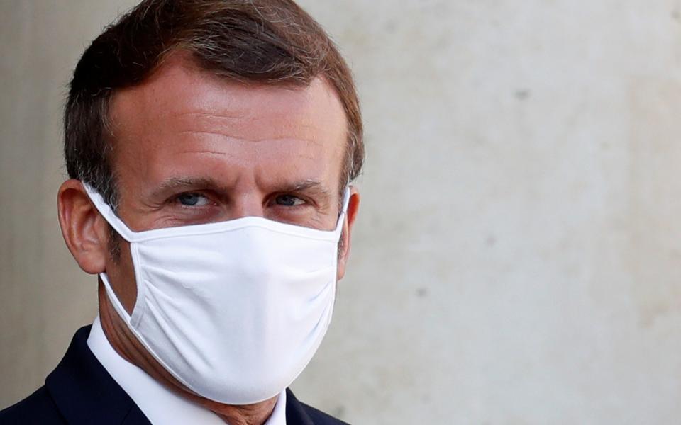 French President Emmanuel Macron at the Elysée Palace in Paris - GONZALO FUENTES/REUTERS