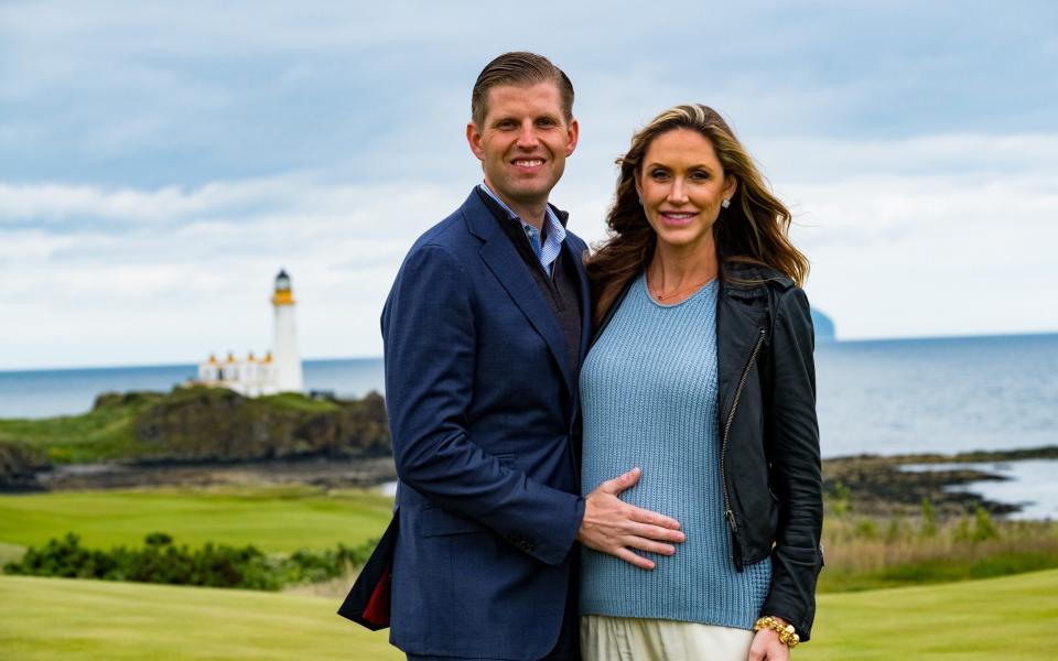 Eric and Lara Trump are expecting a baby boy in early September - Credit:  Stuart Nicol for the Telegraph