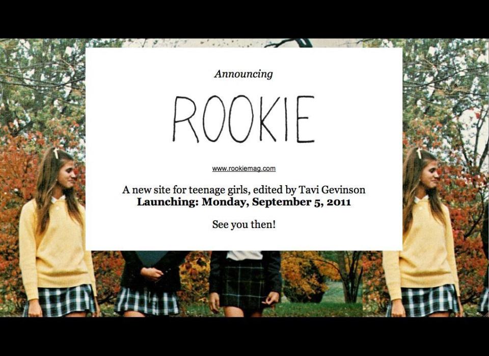 Kiddie fashion blogger Tavi Gevinson has chosen a very appropriate name for her new online magazine: "Rookie." The pint-sized fashionista's latest venture will hit the world wide web this Monday, <a href="http://www.fashionologie.com/Tavi-Gevinson-Rookie-Online-Magazine-Launch-Details-18937537" target="_hplink">according to Fashionologie</a>. The website's managing editor, Emily Condon, says that the editorial content will focus on back-to-school topics and other "firsts." <a href="http://www.nytimes.com/2011/09/04/magazine/how-sassy-is-tavi-gevinson.html?_r=1" target="_hplink">Tavi told the <em>New York Times Magazine</em></a>, "Our content respects a kind of intelligence in the readers that right now a lot of writing about teenage girls doesn't." Well said -- especially for a 13-year-old.