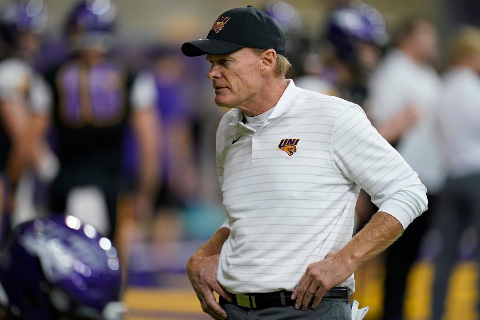 Northern Iowa coach Mark Farley enters his 22nd season leading the Panthers. UNI is aiming to climb back among the MVFC's elite.