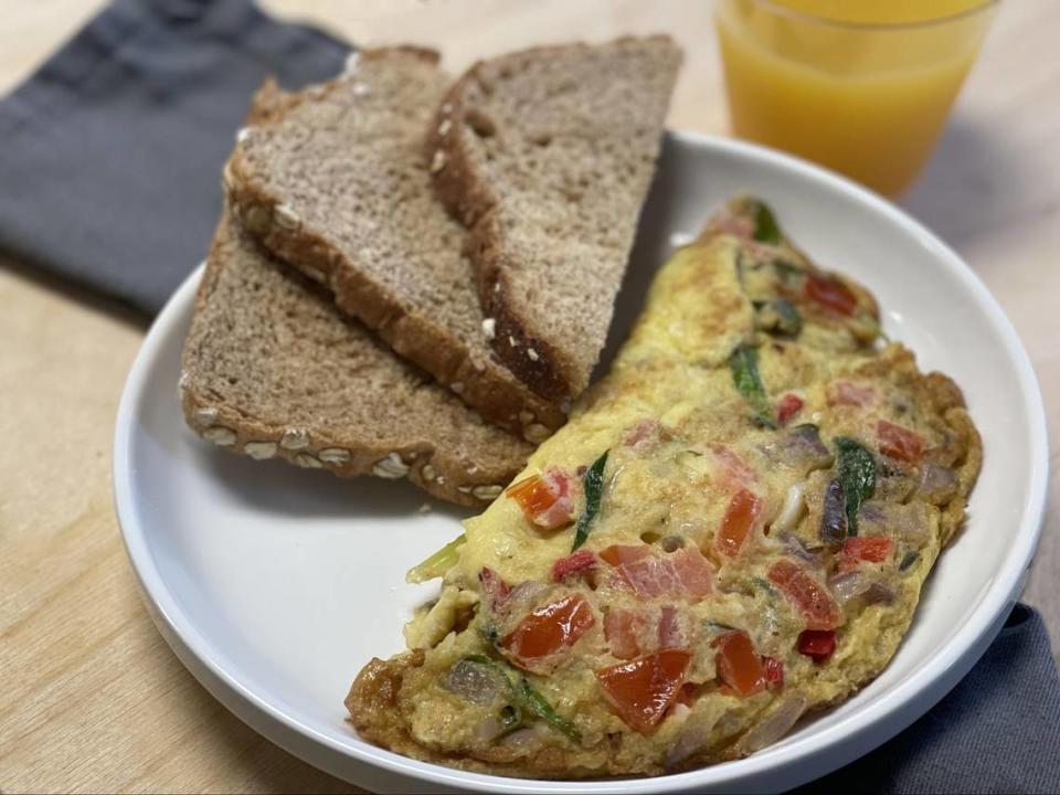 For $10, you can build your own omelette from Local Loaf. (And $1 more lets you upgrade it to a wrap.)