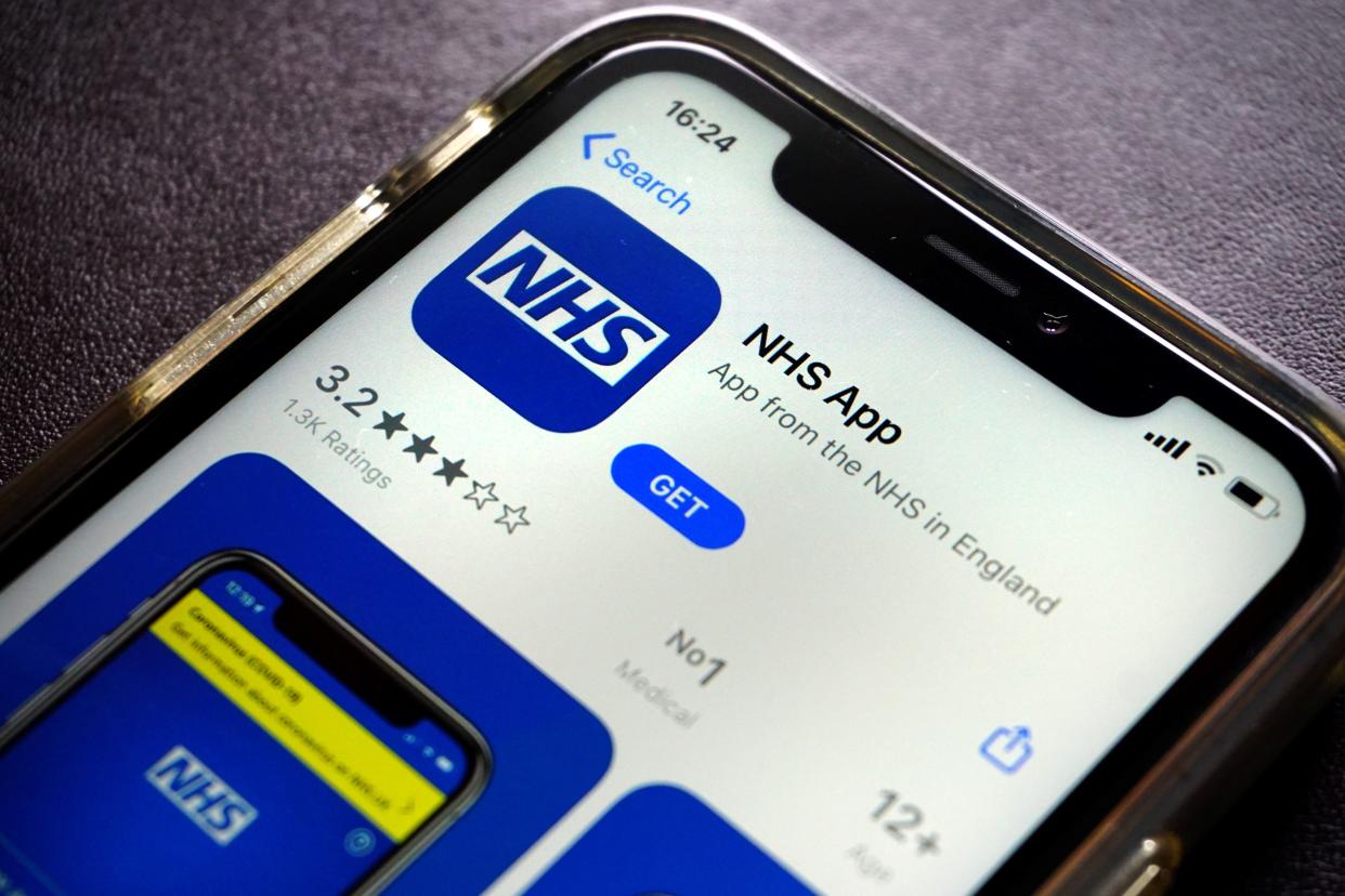 From today, the NHS app will have a record of your vaccination status (AFP via Getty Images)