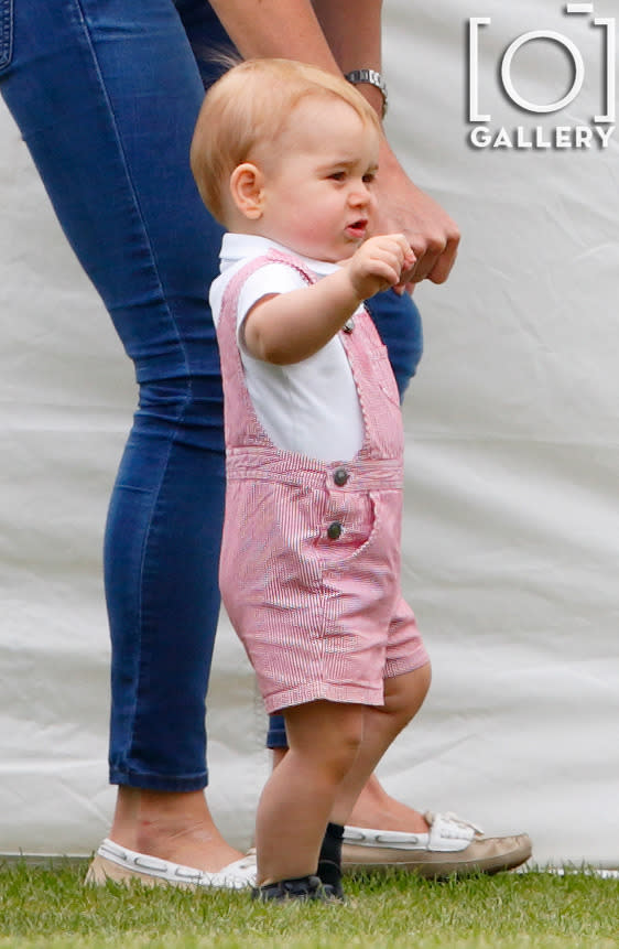 Prince George walking.