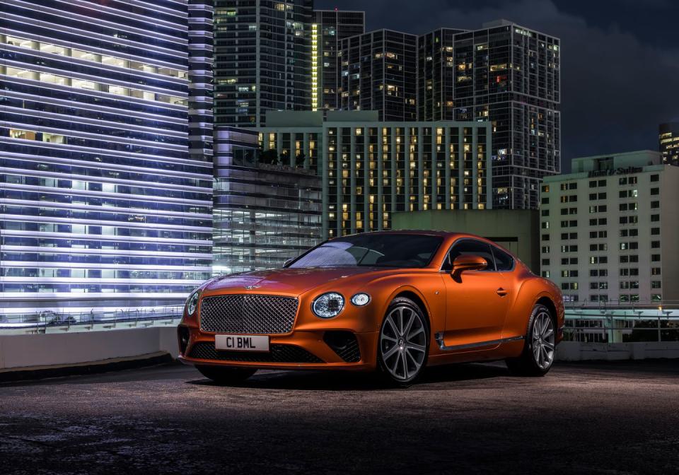 <p><a rel="nofollow noopener" href="https://www.caranddriver.com/reviews/a26470698/2019-bentley-continental-gt-by-the-numbers/" target="_blank" data-ylk="slk:A Continental GT we tested with the W-12;elm:context_link;itc:0;sec:content-canvas" class="link ">A Continental GT we tested with the W-12</a> outran Bentley's own estimate with a scorching 3.3-second run to 60 mph, so we'd expect the V-8 model to be just a bit less brisk than that.</p>