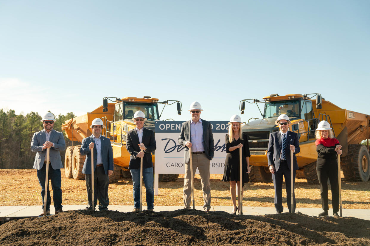 Photo from the groundbreaking ceremony of South Fork Senior Community in Belmont.