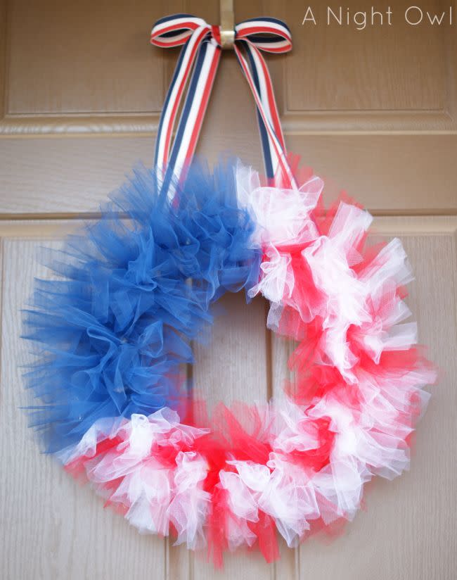 patriotic tulle 4th of july wreaths