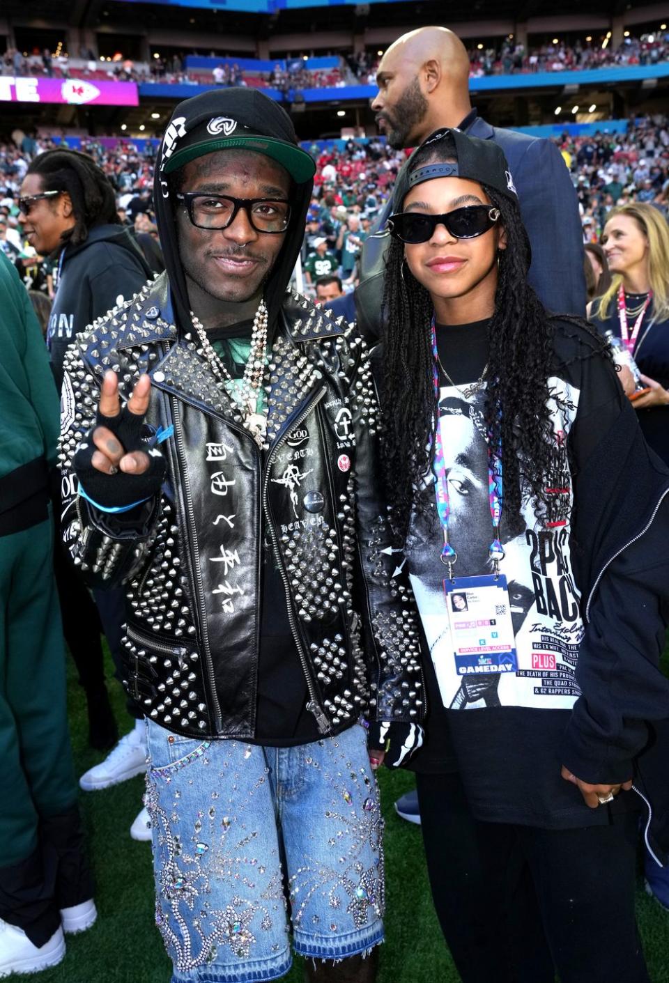 blue ivy carter at the super bowl lvii pregame