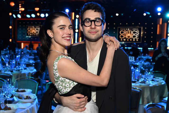 <p>Michael Kovac/Getty</p> Margaret Qualley and Jack Antonoff celebrate the 27th Annual Critics Choice Awards at Fairmont Century Plaza on March 13, 2022 in Los Angeles, California.