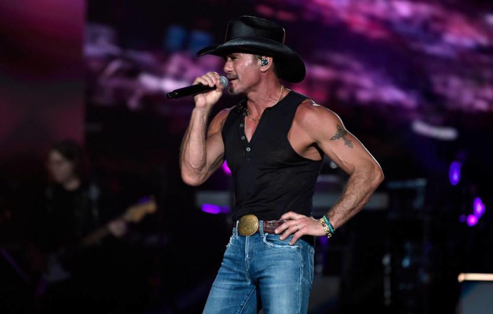 Tim McGraw brings his 2022 tour to Raleigh, N.C.’s Coastal Credit Union Music Park at Walnut Creek, Saturday night, May 21, 2022.