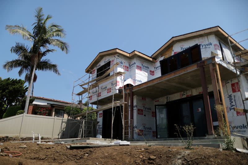 FILE PHOTO: A new apartment building housing construction site is seen in Los Angeles