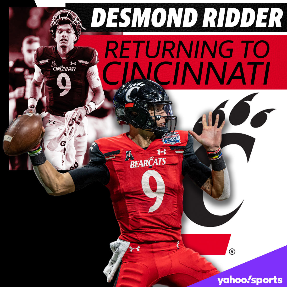 Cincinnati Bearcats Qb Desmond Ridder During – Photo éditoriale de stock –  Image de stock