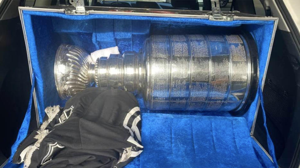 The Stanley Cup made a detour on Monday ahead of the Avalanche's championship parade on Thursday. (Kit Karbler/Facebook)