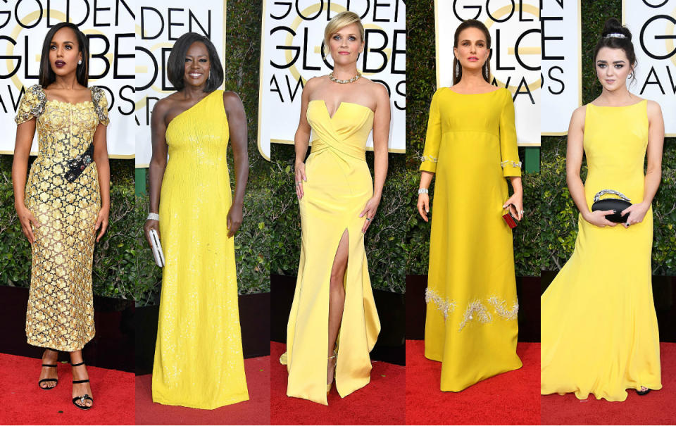 The trend: Yellow gowns