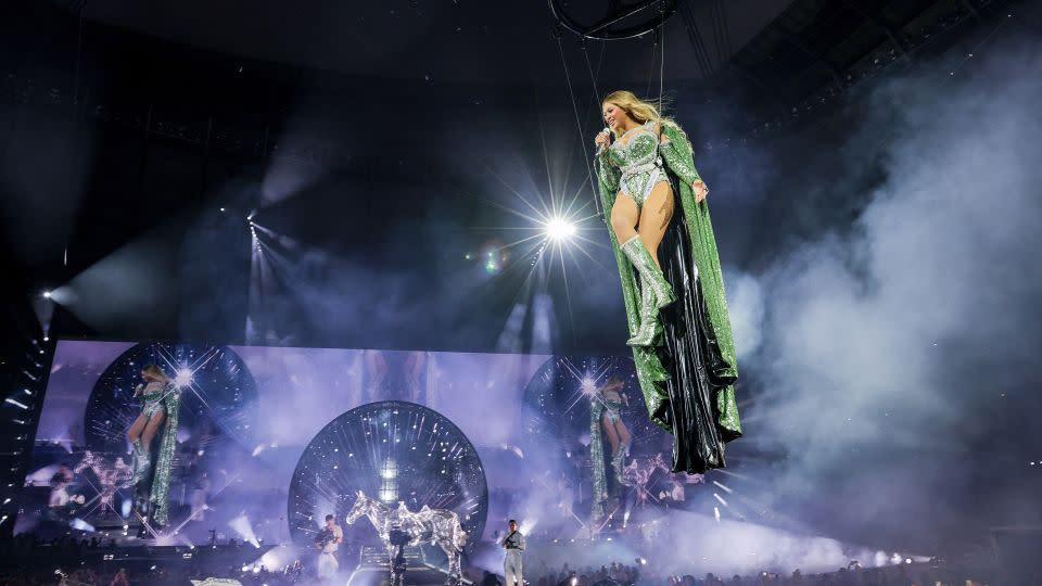 Beyoncé performing in Warsaw, Poland, completely blowing the country's collective mind (we assume). - Kevin Mazur/WireImage/Getty Images