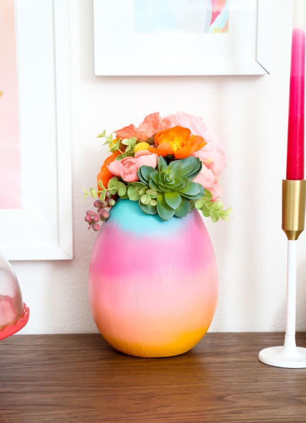 gradient vase easter decorations