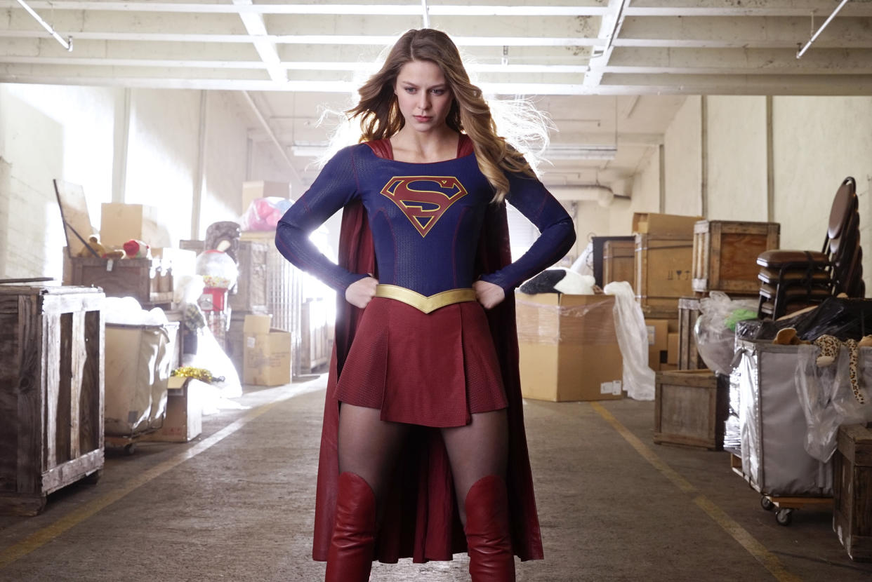 Melissa Benoist as Supergirl (Credit: Robert Voets/CBS via Getty Images)