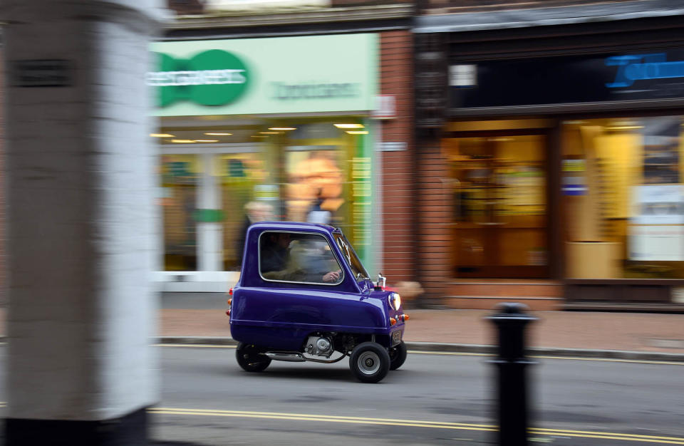 <p>The <strong>Peel Engineering Company</strong>, named after a small town on the Isle of Man, originally made fibreglass boats and fairings for motorbikes. In the early sixties, it set out to build a <strong>microcar </strong>for city use.</p><p>The <strong>Peel P50 </strong>was born, in 1962. It was sold for £199 – around <strong>£5000 </strong>in today’s money. Recognised in 2010 by Guinness World Records as the smallest car in the world, the P50 had room for one person and a bag of shopping. In 2011, the company started making the P50 again to order in both petrol and electric versions; top speed is about <strong>28mph </strong>for both.</p>