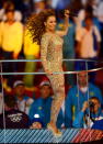 LONDON, ENGLAND - AUGUST 12: Melanie Brown of The Spice Girls performs during the Closing Ceremony on Day 16 of the London 2012 Olympic Games at Olympic Stadium on August 12, 2012 in London, England. (Photo by Mike Hewitt/Getty Images)