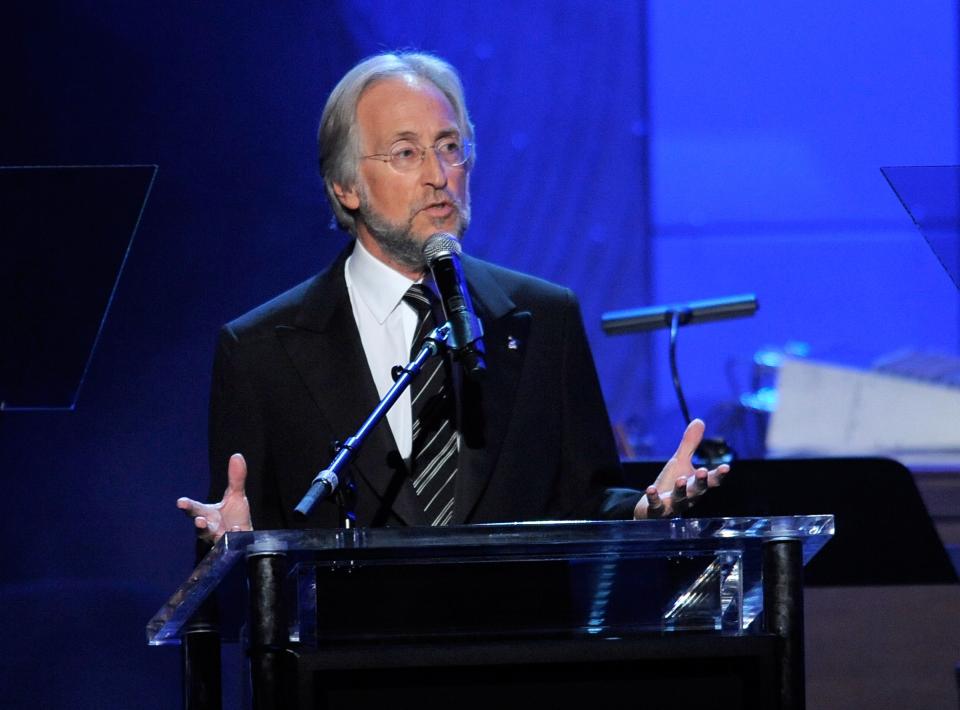 Neil Portnow, President of the National Academy of Recording Arts and Sciences, speaks at the Clive Davis Pre-GRAMMY Gala on Saturday, Feb. 9, 2013 in Beverly Hills, Calif. (Photo by Chris Pizzello/Invision/AP)