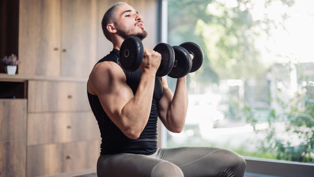 The Single-Dumbbell Bench Superset Builds Biceps and Triceps