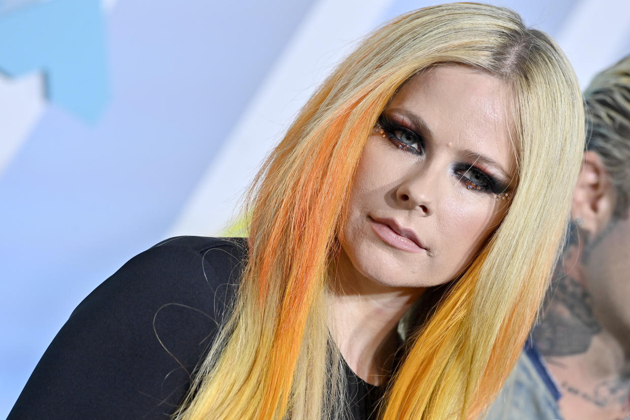 NEWARK, NEW JERSEY - AUGUST 28:  Avril Lavigne attends the 2022 MTV Video Music Awards at Prudential Center on August 28, 2022 in Newark, New Jersey. (Photo by Axelle/Bauer-Griffin/FilmMagic)