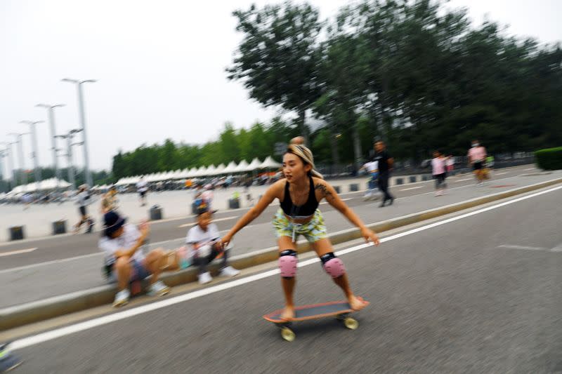 The Wider Image: Amid COVID shutdowns, Chinese women flock to skateboarding