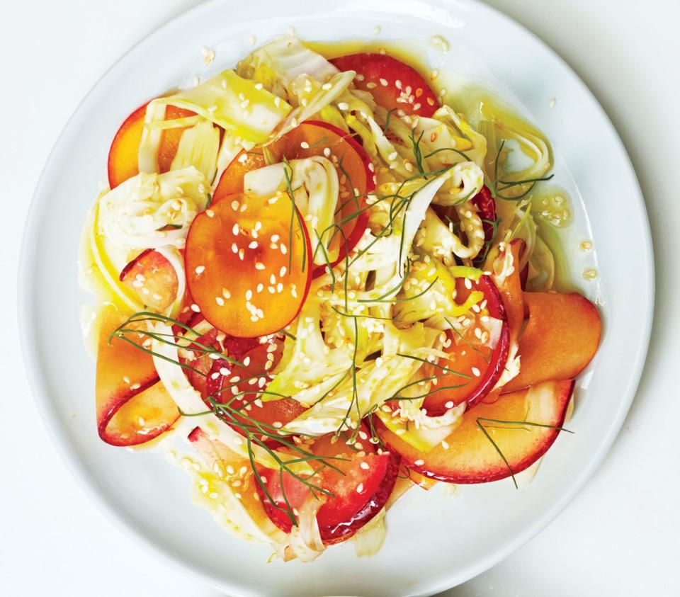 Plum-Fennel Salad with Honey-Ginger Dressing