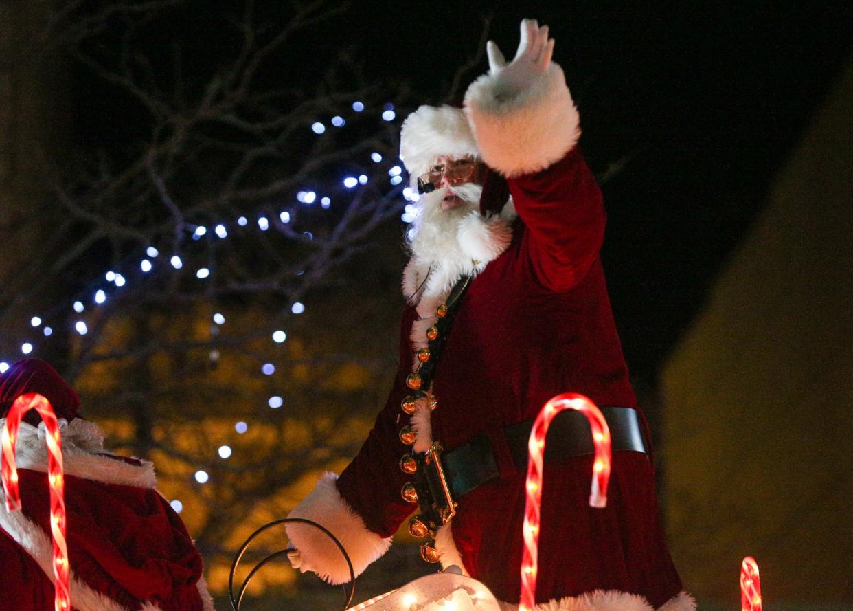 Fina Santa Claus at parades and event around Acadiana this Christmas season.