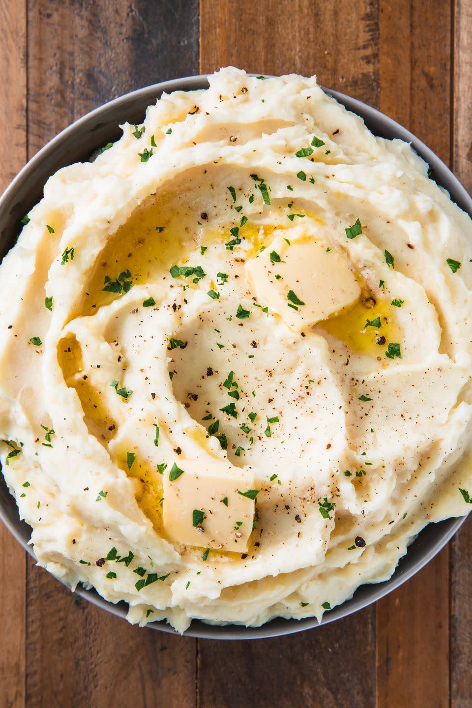 <p>This is the only recipe you need for creamy, dreamy mashed spuds.</p><p>Get the recipe from <a href="http://www.delish.com/cooking/recipe-ideas/recipes/a50630/perfect-mashed-potatoes-recipe/" rel="nofollow noopener" target="_blank" data-ylk="slk:Delish" class="link rapid-noclick-resp">Delish</a>.</p>