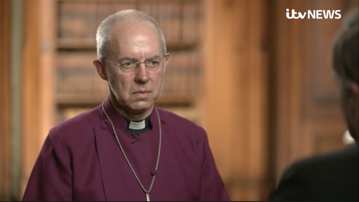 Justin Welby spoke with ITV. (ITV)